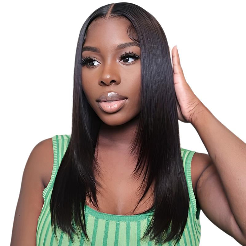 TESLAL Wear It Go Glueless Wig Pre Cut HD Lace 6X6X1 Lace Wig 180% Density Straight Hair Styling Wig