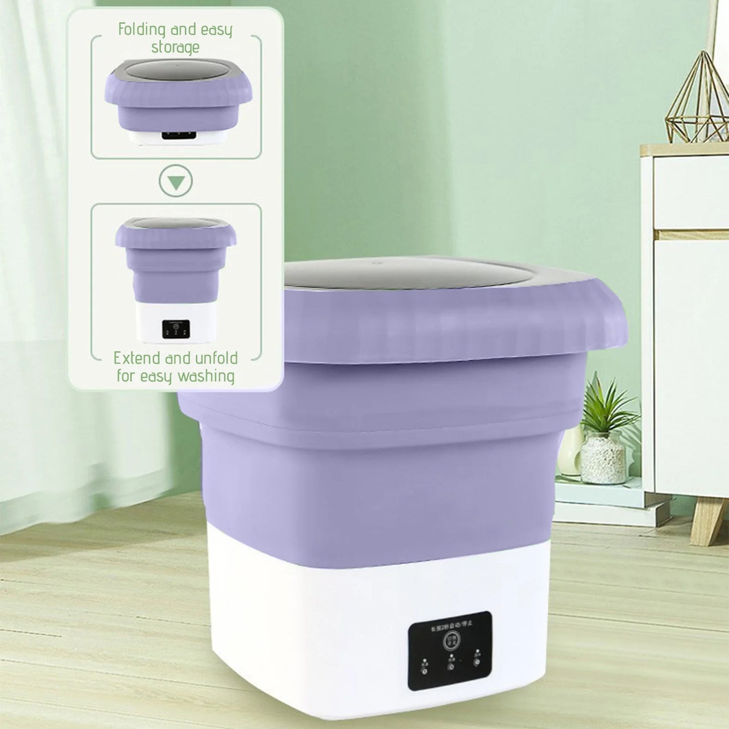 Kitchen Gagets under 2$ Portable Washing Machine Foldable Mini Washing Machine Small Washing Machine for Underwear Baby Clothes Suitable for Apartments Dormitories Camping Travel