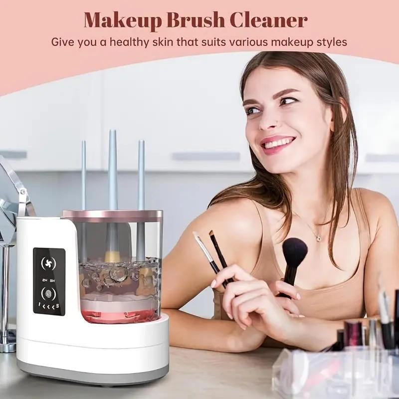 Electric Makeup Brush Cleaner, Usb Rechargeable Brush Makeup Sponge Cleaning Machine with Brush Cleaning Liquid Set, Professional Makeup Tool for Women, Christmas Gift, Makeup Brush Cleaner, Makeup Tools