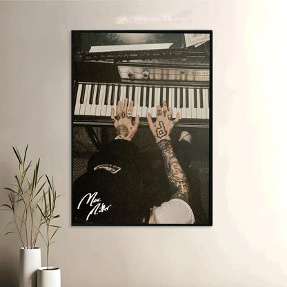 (SELECT the DESIGN) Vintage Mac Miller Piano Poster, Tribute Mac Miller Poster, Music Lovers Poster No Frame, Gift for Fans