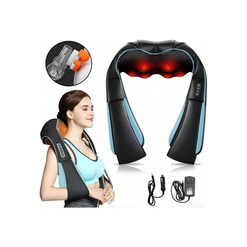 Neck Shoulder Back Massager with Heat - Shiatsu Neck Massager Present, Gift for Men/Women/Mom/Dad - Deep Kneading Massage for Neck, Back, Shoulder, Waist, Leg, Feet and Muscle