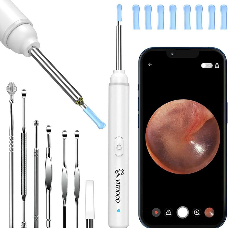 Ear Wax Removal Tool,Ear Cleaner with 1920P HD Camera, Ear Wax Removal Kits with 8 Pcs,Waterproof Otoscope with 6 LED Lights, Comfort,Gift Christmas