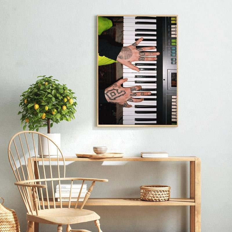 (SELECT the DESIGN) Vintage Mac Miller Piano Poster, Tribute Mac Miller Poster, Music Lovers Poster No Frame, Gift for Fans