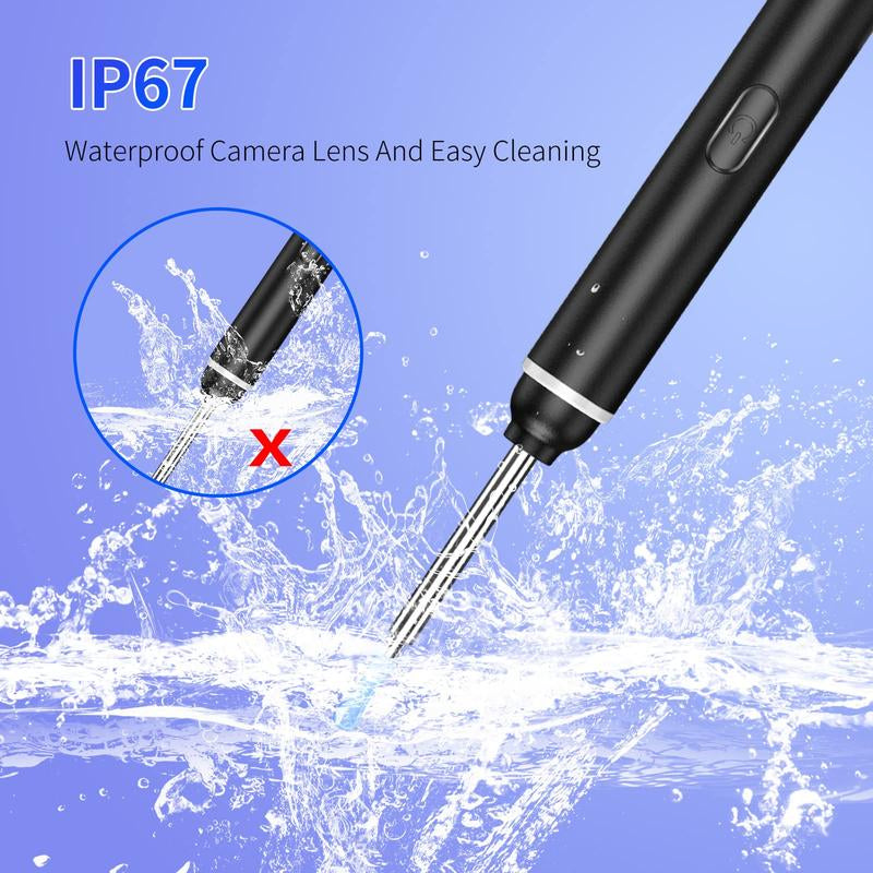 Ear Wax Removal Tool,Ear Cleaner with 1920P HD Camera, Ear Wax Removal Kits with 8 Pcs,Waterproof Otoscope with 6 LED Lights, Comfort,Gift Christmas