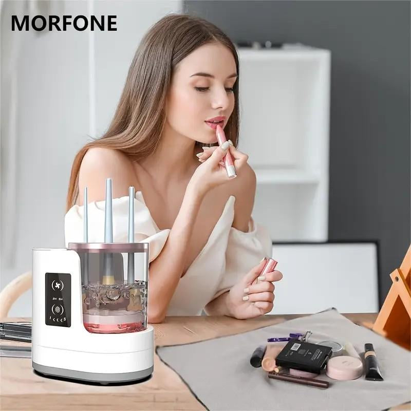 Electric Makeup Brush Cleaner, Usb Rechargeable Brush Makeup Sponge Cleaning Machine with Brush Cleaning Liquid Set, Professional Makeup Tool for Women, Christmas Gift, Makeup Brush Cleaner, Makeup Tools