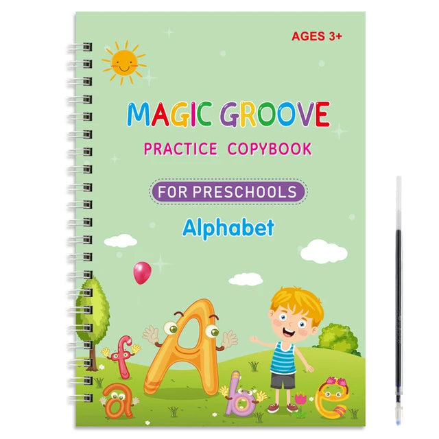 Reusable Magic Copybook Drawing Toys for Children Montessori Pen Control Training Writing Sticker Learning Educational Toy Kids