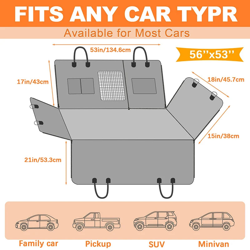 Waterproof Dog Car Seat Cover for Safe, Comfortable Travel