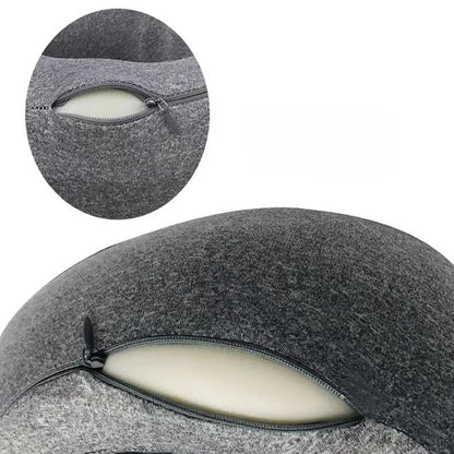 Memory Cotton U-shaped Pillow Neck Pillow Convenient Travel Pillow Computer Office Pillow Car Airplane Outdoor Nap Pillow