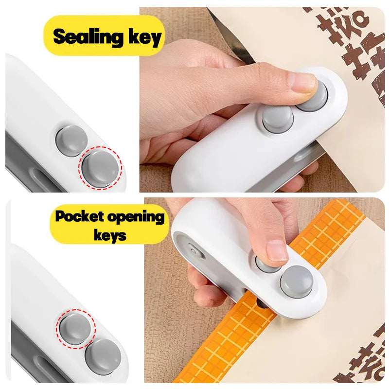 Handheld Mini Sealer: Portable 2-in-1 Heat Vacuum Food Packaging