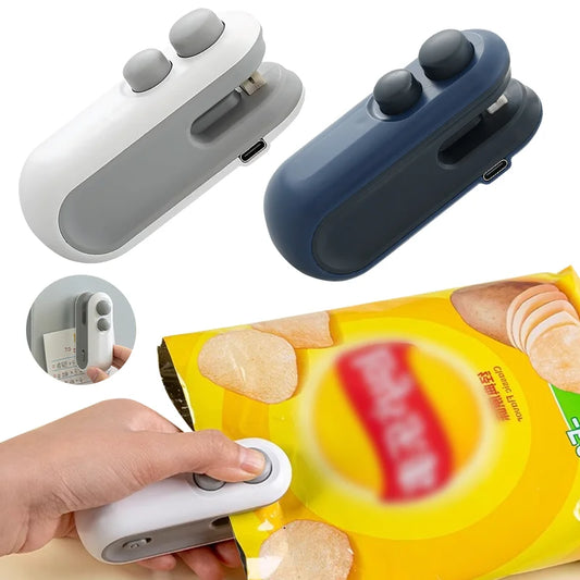 Handheld Mini Sealer: Portable 2-in-1 Heat Vacuum Food Packaging