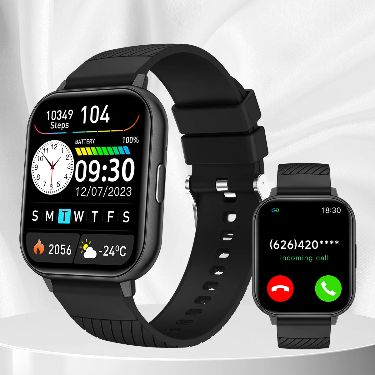 SIMSONLAB Smart Watch: Waterproof, Sleep, BP Monitoring, Exercise, Music.