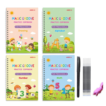 Reusable Magic Copybook Drawing Toys for Children Montessori Pen Control Training Writing Sticker Learning Educational Toy Kids