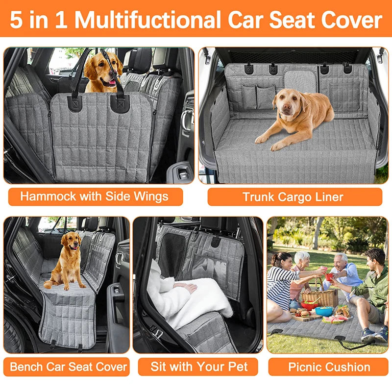 Waterproof Dog Car Seat Cover for Safe, Comfortable Travel