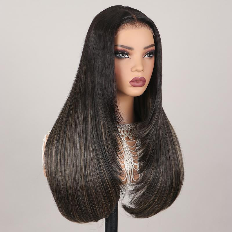 TESLAL Wear It Go Glueless Wig Pre Cut HD Lace 6X6X1 Lace Wig 180% Density Straight Hair Styling Wig