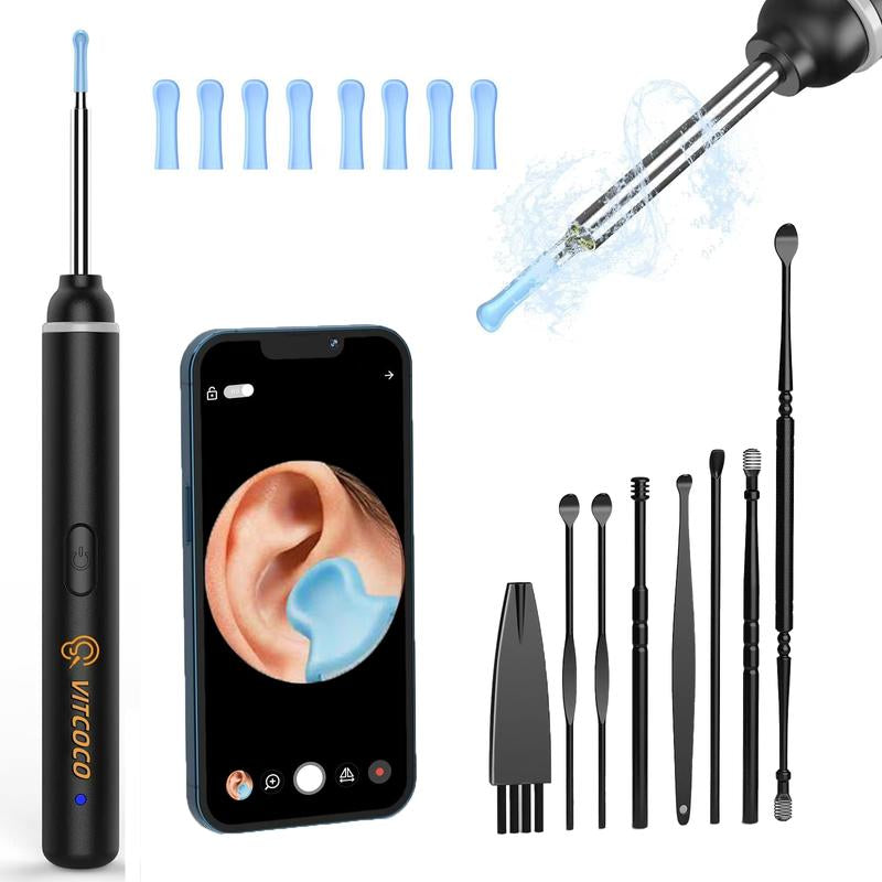 Ear Wax Removal Tool,Ear Cleaner with 1920P HD Camera, Ear Wax Removal Kits with 8 Pcs,Waterproof Otoscope with 6 LED Lights, Comfort,Gift Christmas